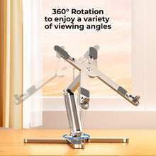 Load image into Gallery viewer, BLUPEBBLE DOUBLE - X ADJUSTABLE AND FOLDABLE ALUMINIUM ALLOY LAPTOP STAND (11 TO 17 INCH) - CVRGRM