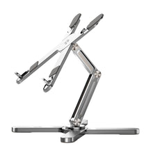 Load image into Gallery viewer, BLUPEBBLE DOUBLE - X ADJUSTABLE AND FOLDABLE ALUMINIUM ALLOY LAPTOP STAND (11 TO 17 INCH) - CVRGRM