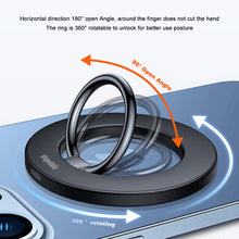 Load image into Gallery viewer, Blupebble Magsafe Magnetic Grip Holder With Adjustable Kickstand - Black - CVRGRM