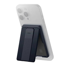 Load image into Gallery viewer, Uniq Heldro ID Magnetic Card Holder with Flex Hand Grip & Stand for Phones – Navy Blue - CVRGRM