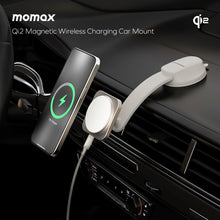 Load image into Gallery viewer, Momax Q2 Mag Mount Qi2 15W Magnetic Wireless Charging Car Mount - Titanium - CVRGRM