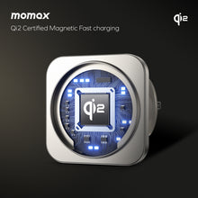 Load image into Gallery viewer, Momax Q2 Mag Mount Qi2 15W Magnetic Wireless Charging Car Mount - Titanium - CVRGRM