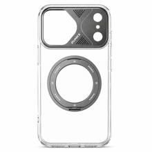 Load image into Gallery viewer, PUNKX Transparent Magnetic Case for iPhone 17 Pro Max 360° Rotating Ring Stand Shockproof Protective Cover with Camera Lens Protection