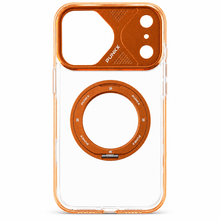 Load image into Gallery viewer, PUNKX Transparent Magnetic Case for iPhone 17 Pro Max 360° Rotating Ring Stand Shockproof Protective Cover with Camera Lens Protection