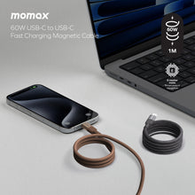 Load image into Gallery viewer, Momax Mag Link 60W USB-C To USB-C Magnetic Cable 1M - Black