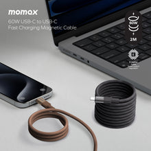 Load image into Gallery viewer, Momax Mag Link 60W USB - C To USB - C Magnetic Cable 2M - Sandstone - CVRGRM