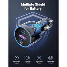 Load image into Gallery viewer, UGREEN 130W 3 - Port PD Fast Car Charger - Gray - CVRGRM