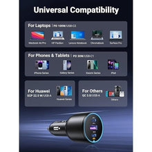 Load image into Gallery viewer, UGREEN 130W 3 - Port PD Fast Car Charger - Gray - CVRGRM