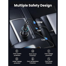 Load image into Gallery viewer, UGREEN 130W 3 - Port PD Fast Car Charger - Gray - CVRGRM