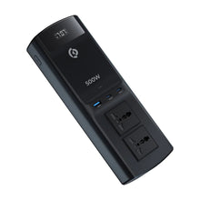 Load image into Gallery viewer, Powerology Car Charger 500W with Universal Sockets - Black - CVRGRM