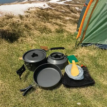 Load image into Gallery viewer, Green Lion 7 IN 1 Camping Cookware - Black