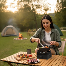 Load image into Gallery viewer, Green Lion Campfire Camping Stove - Black