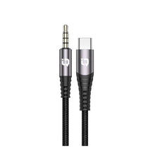 Load image into Gallery viewer, IQ Touch AudioLink - C USB - C to 3.5MM AUX Audio Cable - Black - CVRGRM