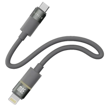 Load image into Gallery viewer, Levelo Luno Type-C to Lightning 30W 1M Silicone LED Cable - Grey