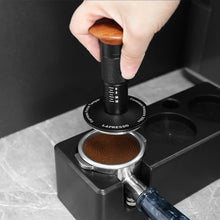 Load image into Gallery viewer, LePresso Auto Pressure Release 58mm Tamper with Thread Base - Black