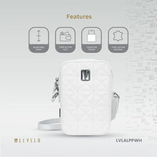 Load image into Gallery viewer, Levelo Albino Ladies Phone Pouch - White - CVRGRM