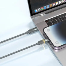 Load image into Gallery viewer, Levelo Luno Type-C to Lightning 30W 1M Silicone LED Cable - Grey