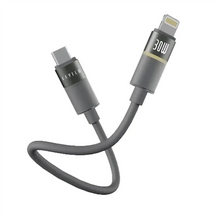 Load image into Gallery viewer, Levelo Luno Type-C to Lightning 30W 1M Silicone LED Cable - Grey