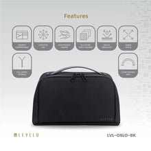 Load image into Gallery viewer, Levelo Oslo Pouch & Toiletry Bag - Black - CVRGRM