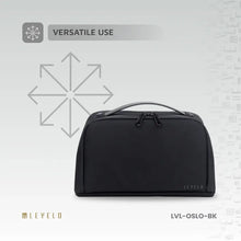 Load image into Gallery viewer, Levelo Oslo Pouch & Toiletry Bag - Black - CVRGRM