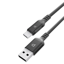 Load image into Gallery viewer, Powerology PD 20W Power Sync Weave USB-A to USB-C 1.2M- Gray