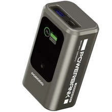 Load image into Gallery viewer, Porodo 10000mAh Mini Power Bank with Real-Time Display - Grey