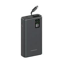 Load image into Gallery viewer, Powerology PD65W A+C Port Power Bank 20000mAh with Built - in Type C Cable - Dark Grey - CVRGRM
