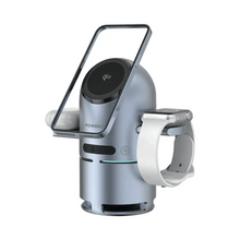 Load image into Gallery viewer, Powerology 15W 3 in 1 MagSafe Wireless Charger with Speaker & Touch Button 1000mAh - Grey - CVRGRM