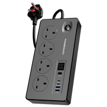 Load image into Gallery viewer, Powerology 4AC 2990W Power Strip - Black