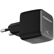 Load image into Gallery viewer, Powerology QX 45W Single Port Type-C EU GaN Adapter - Black/Gray