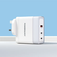 Load image into Gallery viewer, Powerology Lunex Series 3-Port Fast Charging Adapter 100W