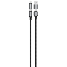 Load image into Gallery viewer, Powerology 4-In-1 Charging & Data Transfer Cable - Black