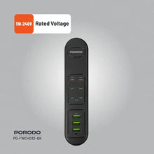 Load image into Gallery viewer, Porodo 50W Multi - Port USB Charging HUB - Black - CVRGRM