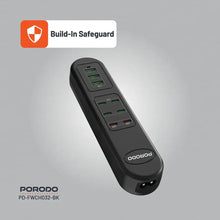 Load image into Gallery viewer, Porodo 50W Multi - Port USB Charging HUB - Black - CVRGRM