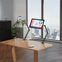 Load image into Gallery viewer, Porodo Foldable 360° Rotatable MagSafe Phone Stand with Expandable Length - Black