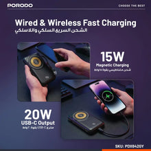 Load image into Gallery viewer, Porodo Gaming Powerplay Power Bank Gaming Controller with Wireless Charging - Gray