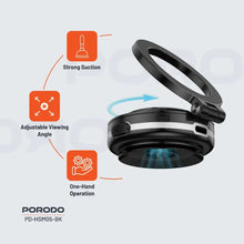 Load image into Gallery viewer, Porodo HS05 Vacuseal MagSafe Magnetic Mount - Black - CVRGRM