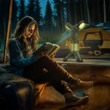 Load image into Gallery viewer, Porodo Lifestyle Foldable Lantern LED Camping Light with Tripod Base & RGB Lighting - Green