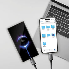 Load image into Gallery viewer, Powerology Zinco Series 2-in-1 Dual USB-C Cable 100W PD - Dark Gray