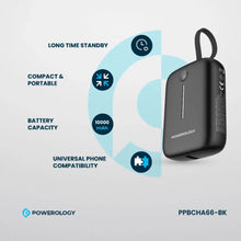 Load image into Gallery viewer, Powerology 10000mAh Power Bank 20W PD - Black