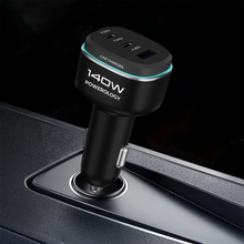 Load image into Gallery viewer, Powerology 140W Triple-Port High-Power Car Charger - Black