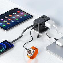 Load image into Gallery viewer, Powerology PD 20W Universal Travel Adapter With BuiltIin Power Bank 4000mAh Max 2500W - Black