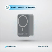 Load image into Gallery viewer, Powerology PD20W MagSafe Wireless Power Bank 30000mAh - Dark Grey - CVRGRM