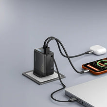 Load image into Gallery viewer, Powerology 70W TFT Adapter with Retractable Type-C Cable - Black