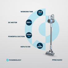 Load image into Gallery viewer, Powerology Cordless Vaccum Cleaner with HD Display & Detachable Battery - Dark Grey