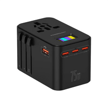 Load image into Gallery viewer, Powerology PD75W*3 USB - C GaN Travel Adapter - Black - CVRGRM