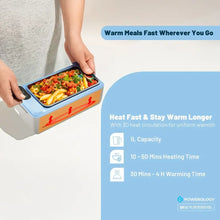 Load image into Gallery viewer, Powerology Lumo Portable Heated Lunch Box - Grey/Blue