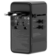 Load image into Gallery viewer, Powerology Spetrova Universal Travel Powerstation PD 205W 6 Type-C & 1 USB-A GaN Multi-Port - Black