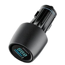 Load image into Gallery viewer, Powerology Velox 83W USB-A & Type-C Port Car Charger With USB-C to USB-C Cable - Black