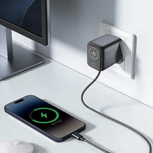 Load image into Gallery viewer, Powerology VoltFLow 45W Type-C Adaptor with TFT Screen C TO C Cable - Grey